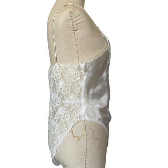 Victoria's Secret Gold Label slip bodysuit small lace high cut sheer 90s VTG - Picture 6 of 7